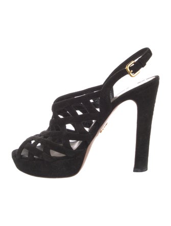 Prada Suede Slingback Sandals
