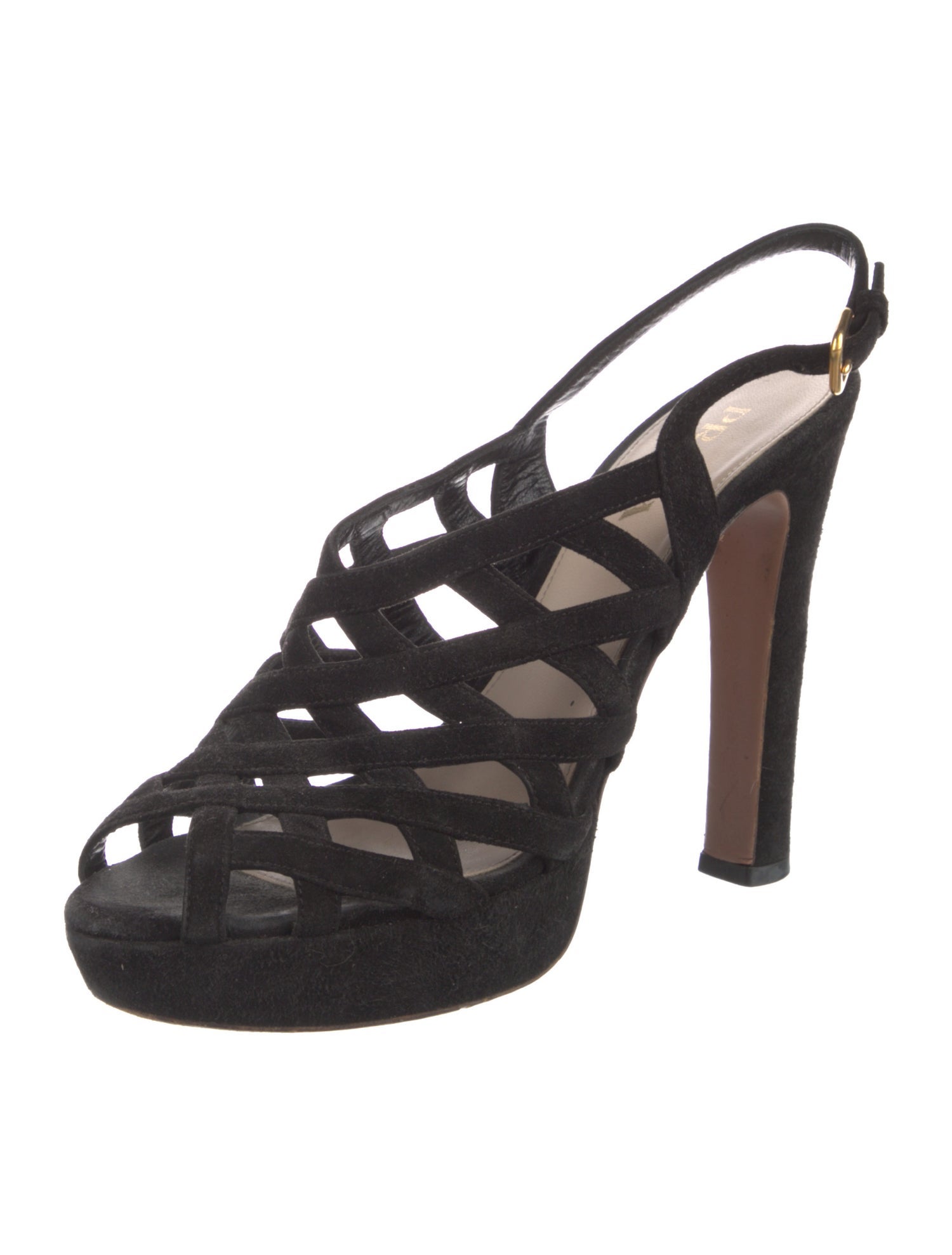 Prada Suede Slingback Sandals