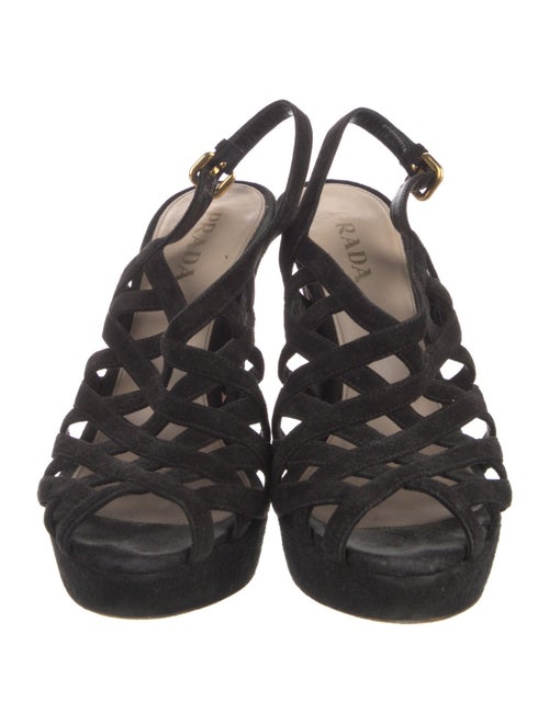 Prada Suede Slingback Sandals