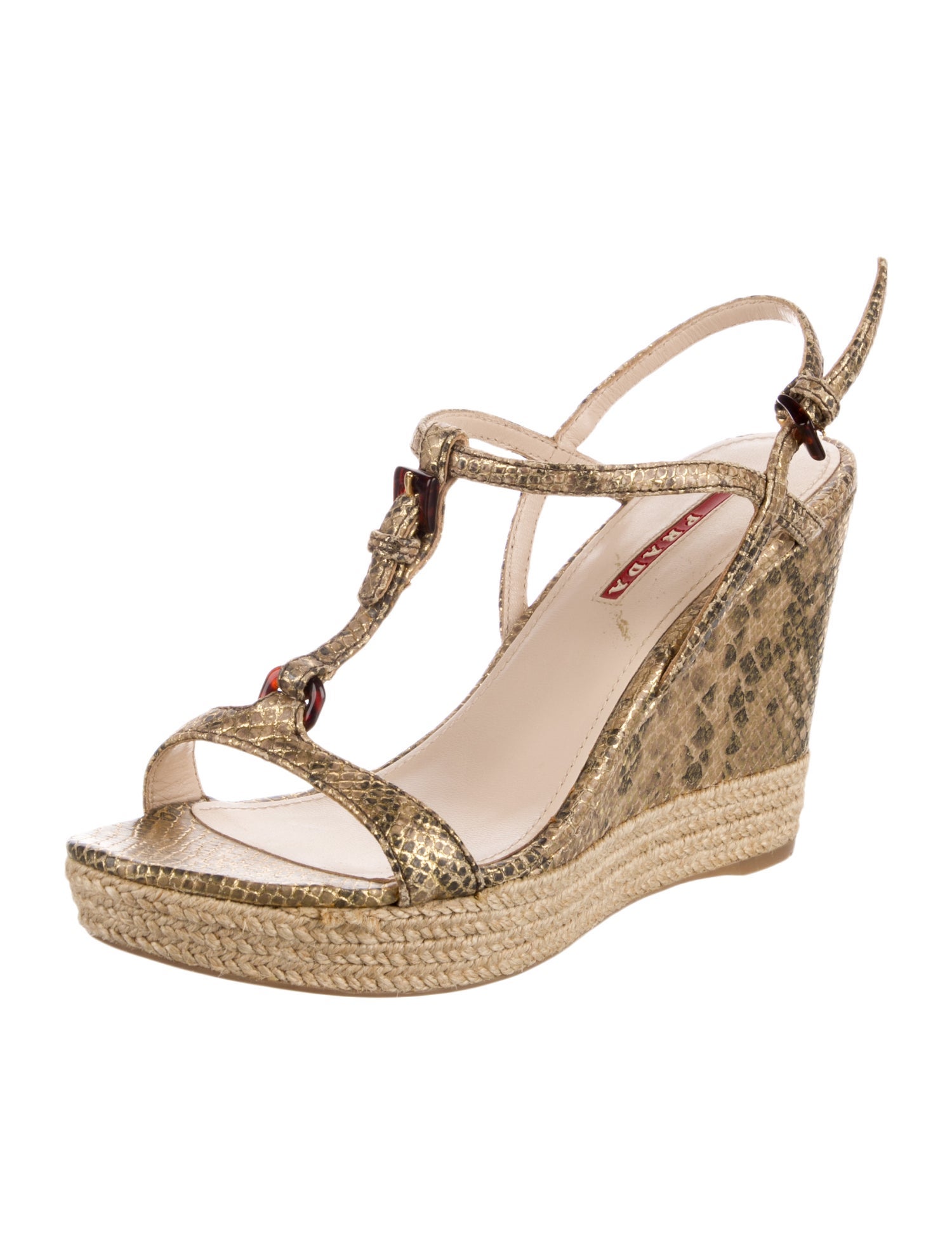 Prada Sport Snakeskin Animal Print Espadrilles