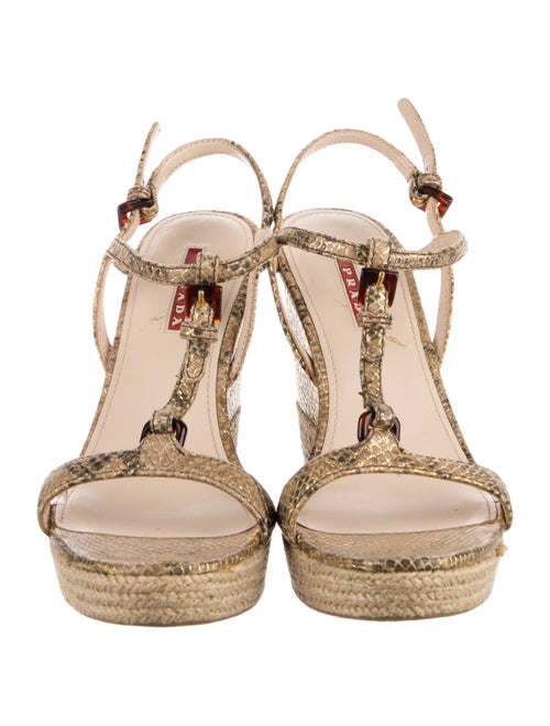 Prada Sport Snakeskin Animal Print Espadrilles