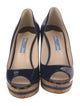 Prada Patent Leather Colorblock Pattern Pumps