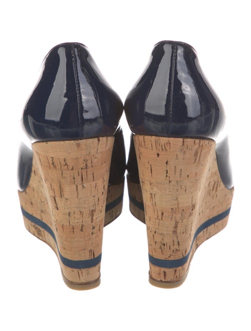 Prada Patent Leather Colorblock Pattern Pumps