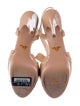 Prada Patent Leather Cutout Accent Slingback Sandals
