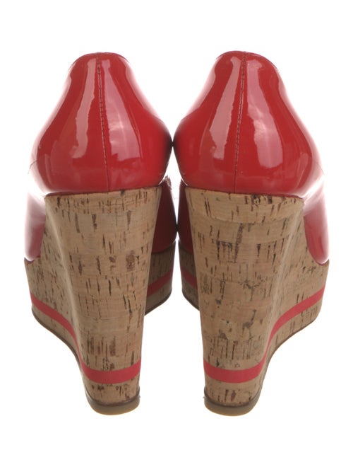 Prada Patent Leather Colorblock Pattern Pumps