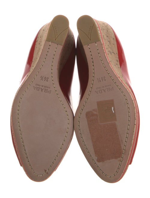 Prada Patent Leather Colorblock Pattern Pumps