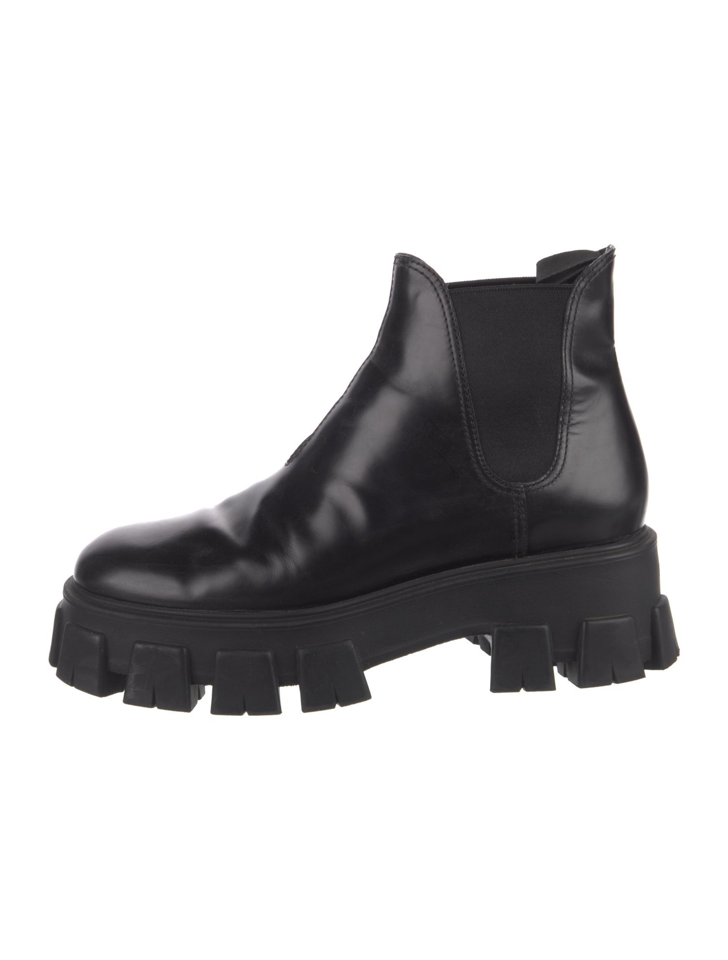 Prada Leather Chelsea Boots
