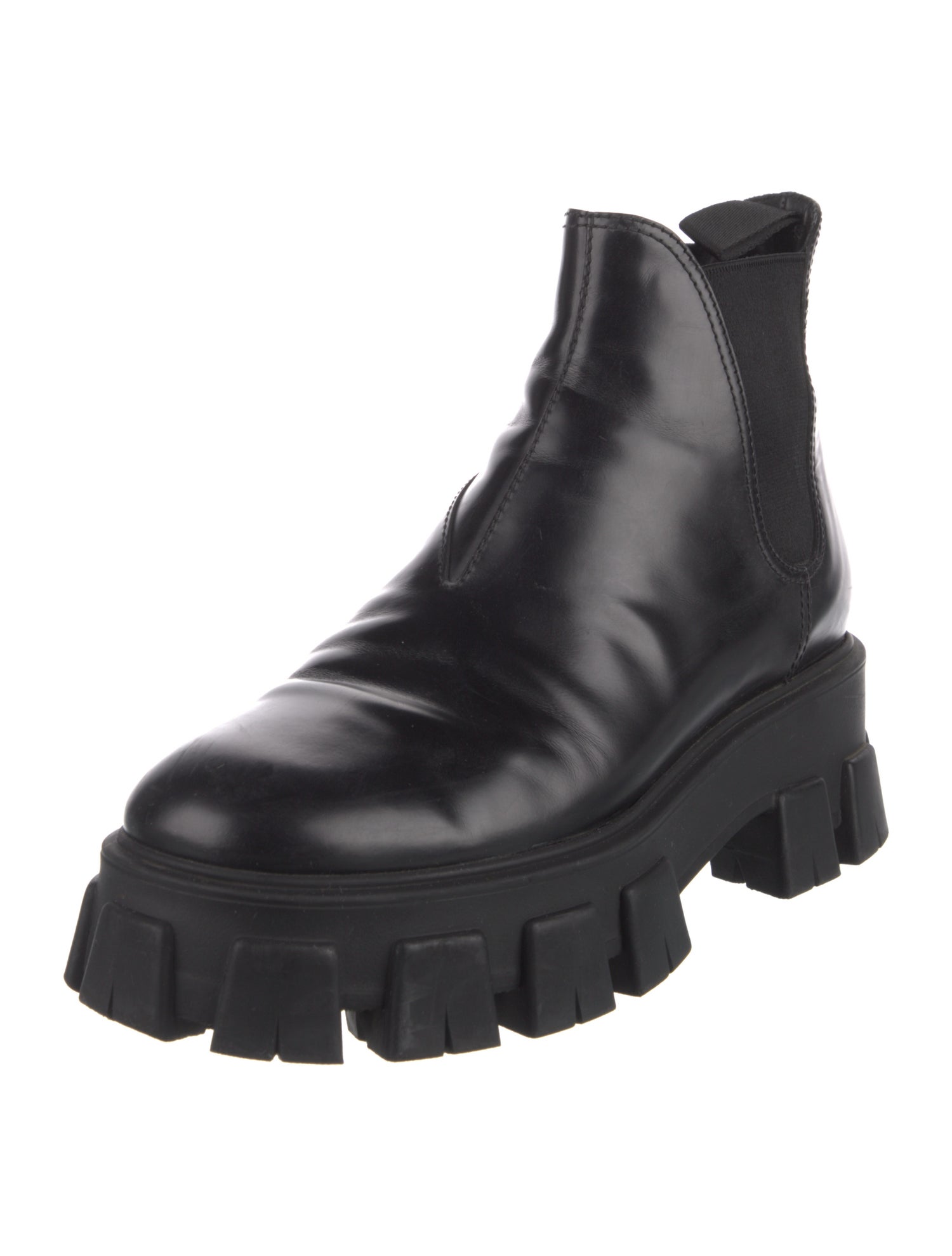 Prada Leather Chelsea Boots