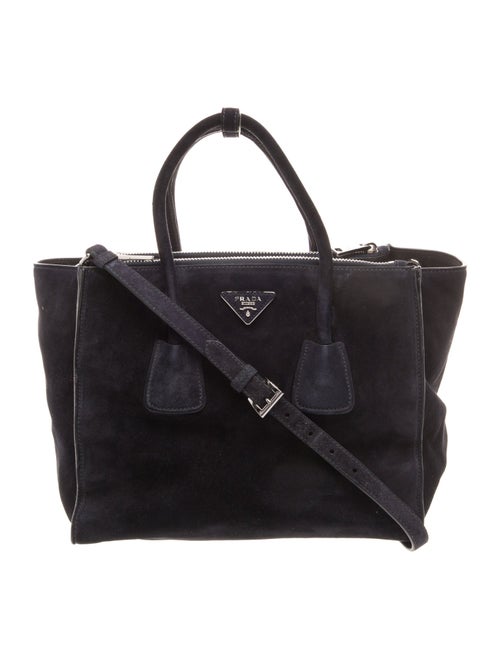 Prada Enameled Metal Triangle Twin Pocket