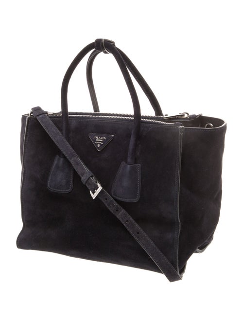 Prada Enameled Metal Triangle Twin Pocket