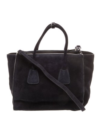 Prada Enameled Metal Triangle Twin Pocket