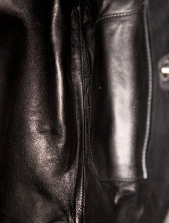 Prada Enameled Metal Triangle Twin Pocket