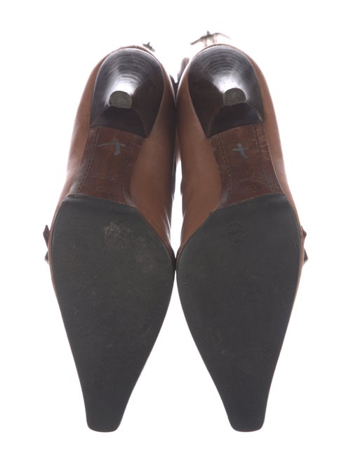 Prada Leather Whipstitch Trim Boots