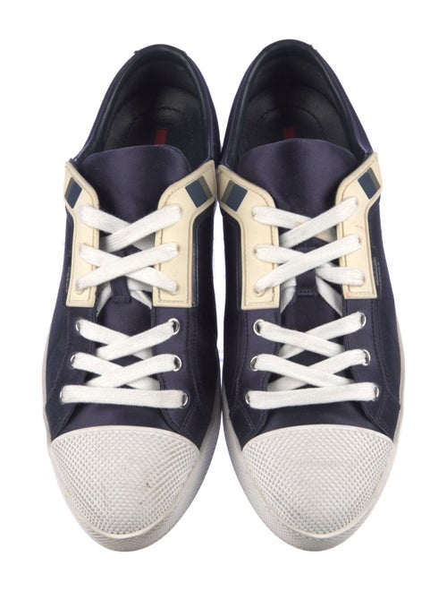 Prada Satin Colorblock Pattern Sneakers