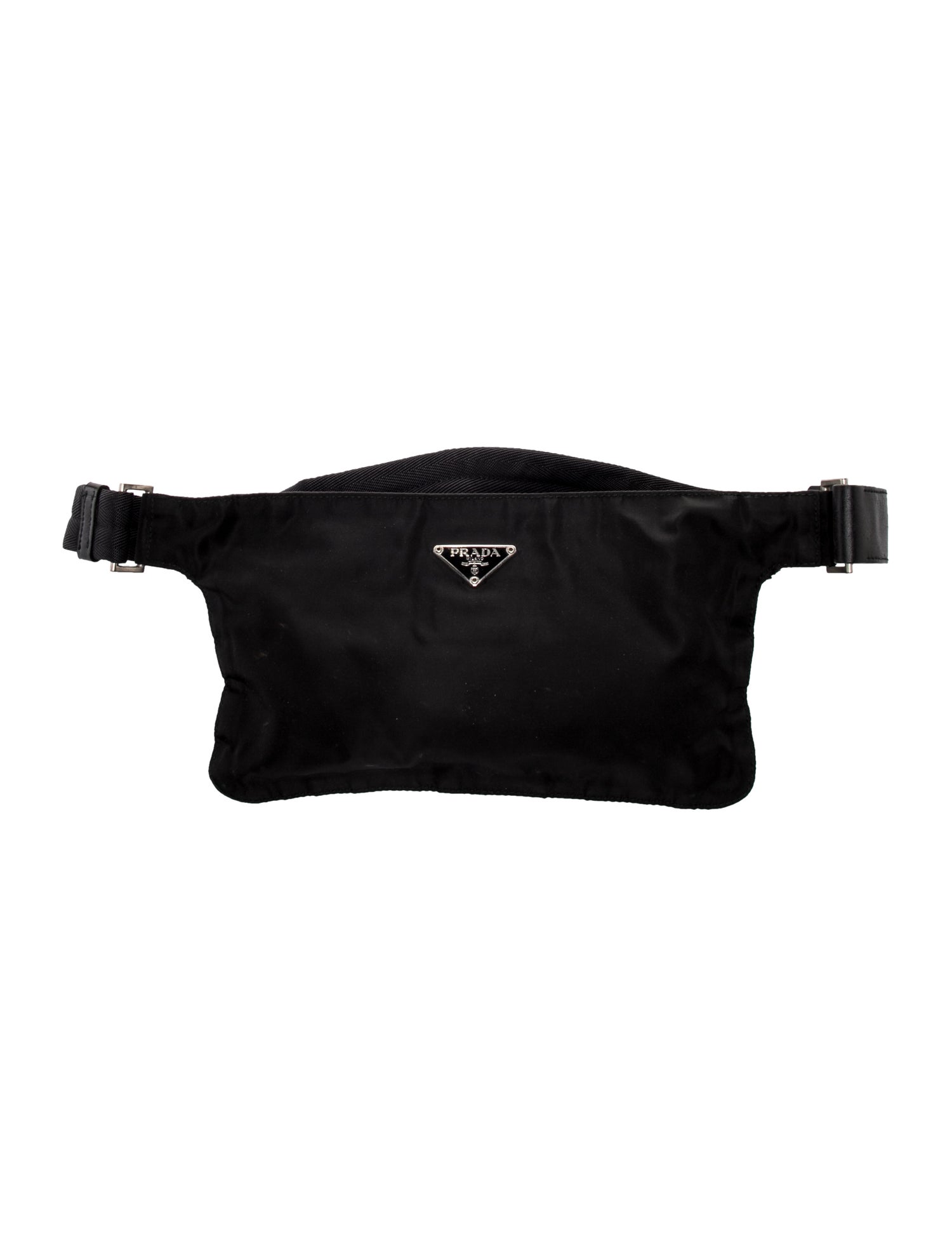 Prada Enameled Metal Triangle Belt Bag