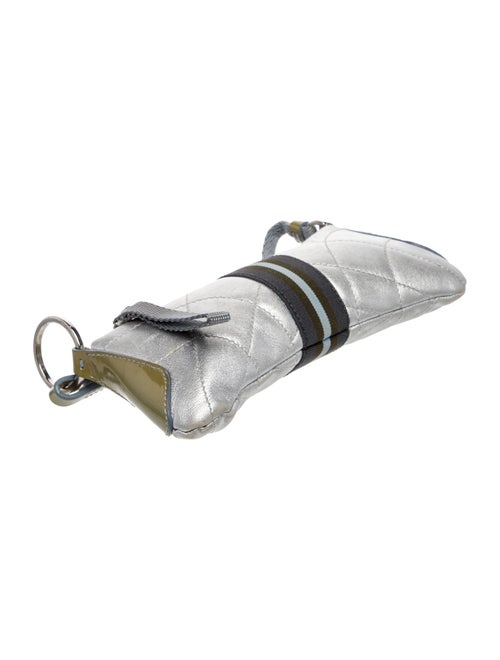 Prada Enameled Metal Triangle Top Handle Bag