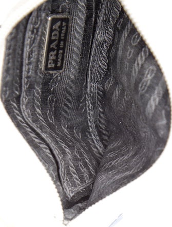 Prada Enameled Metal Triangle Top Handle Bag