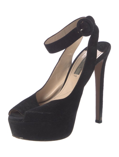 Prada Suede Slingback Pumps