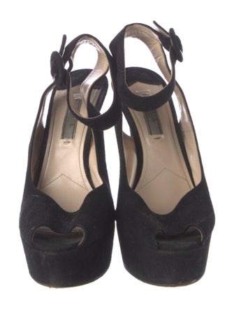 Prada Suede Slingback Pumps