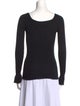 Prada Scoop Neck Long Sleeve Top