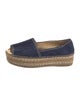 Prada Suede Whipstitch Trim Espadrilles