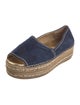 Prada Suede Whipstitch Trim Espadrilles