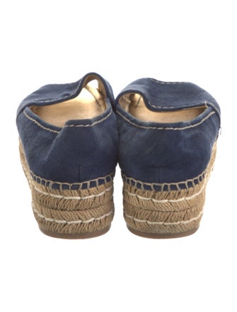 Prada Suede Whipstitch Trim Espadrilles