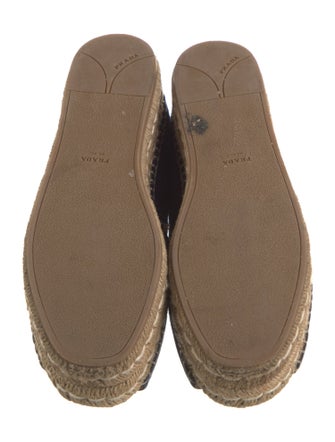 Prada Suede Whipstitch Trim Espadrilles