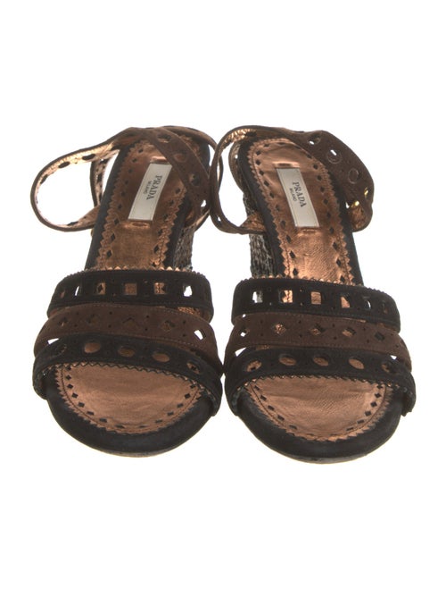 Prada Suede Lasercut Accents Espadrilles