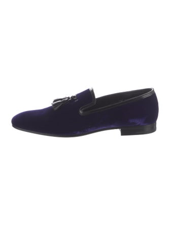 Prada Velvet Tassel Accents Loafers