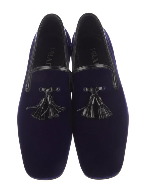Prada Velvet Tassel Accents Loafers