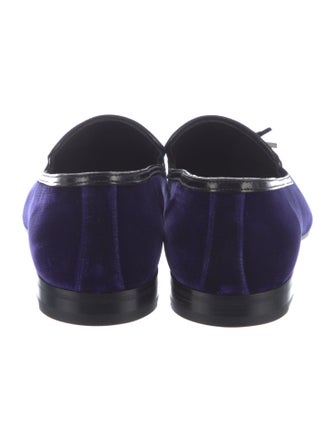 Prada Velvet Tassel Accents Loafers