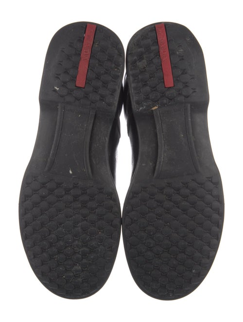 Prada Sport Leather Studded Accents Combat Boots