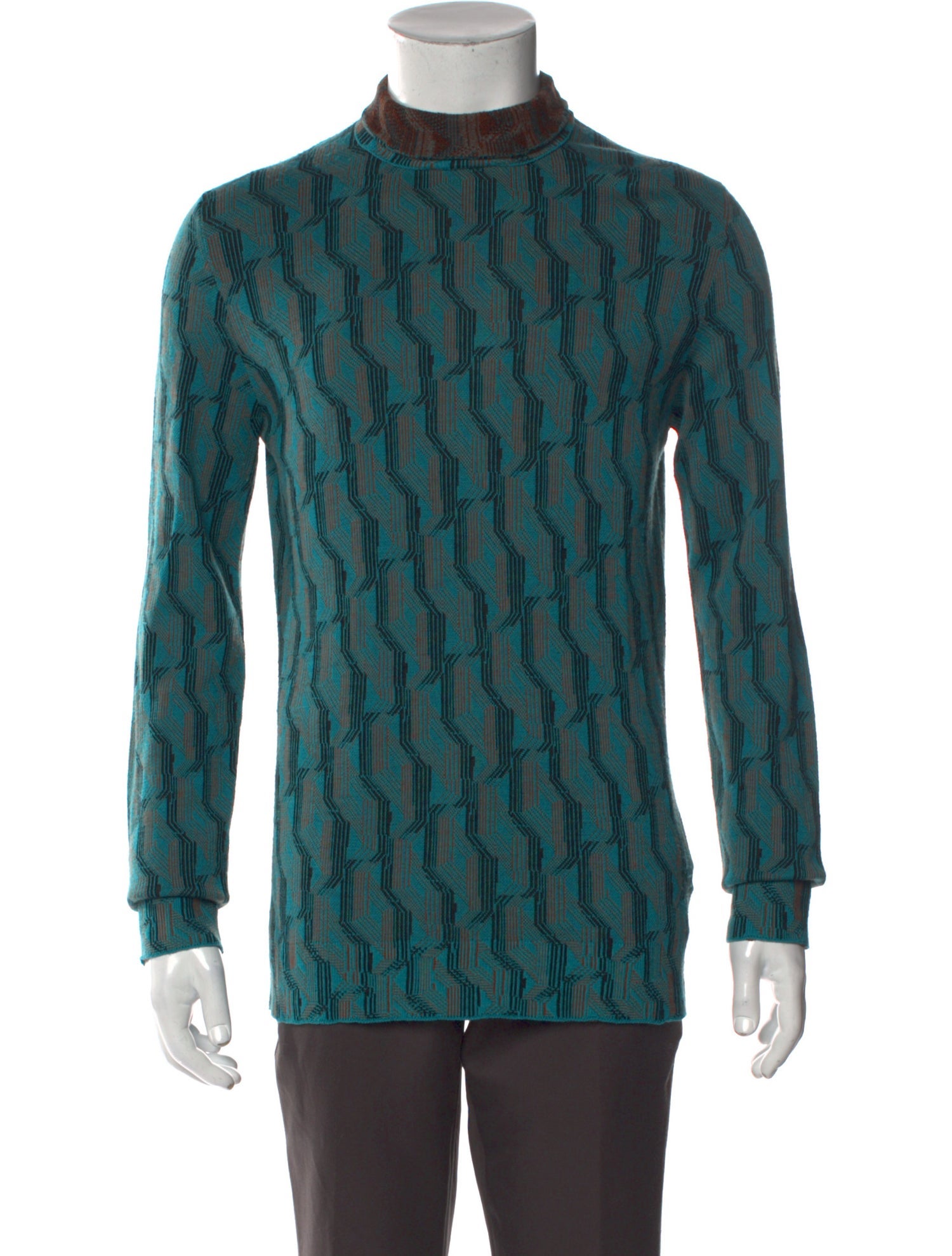 Prada 2021 Enameled Metal Triangle Pullover