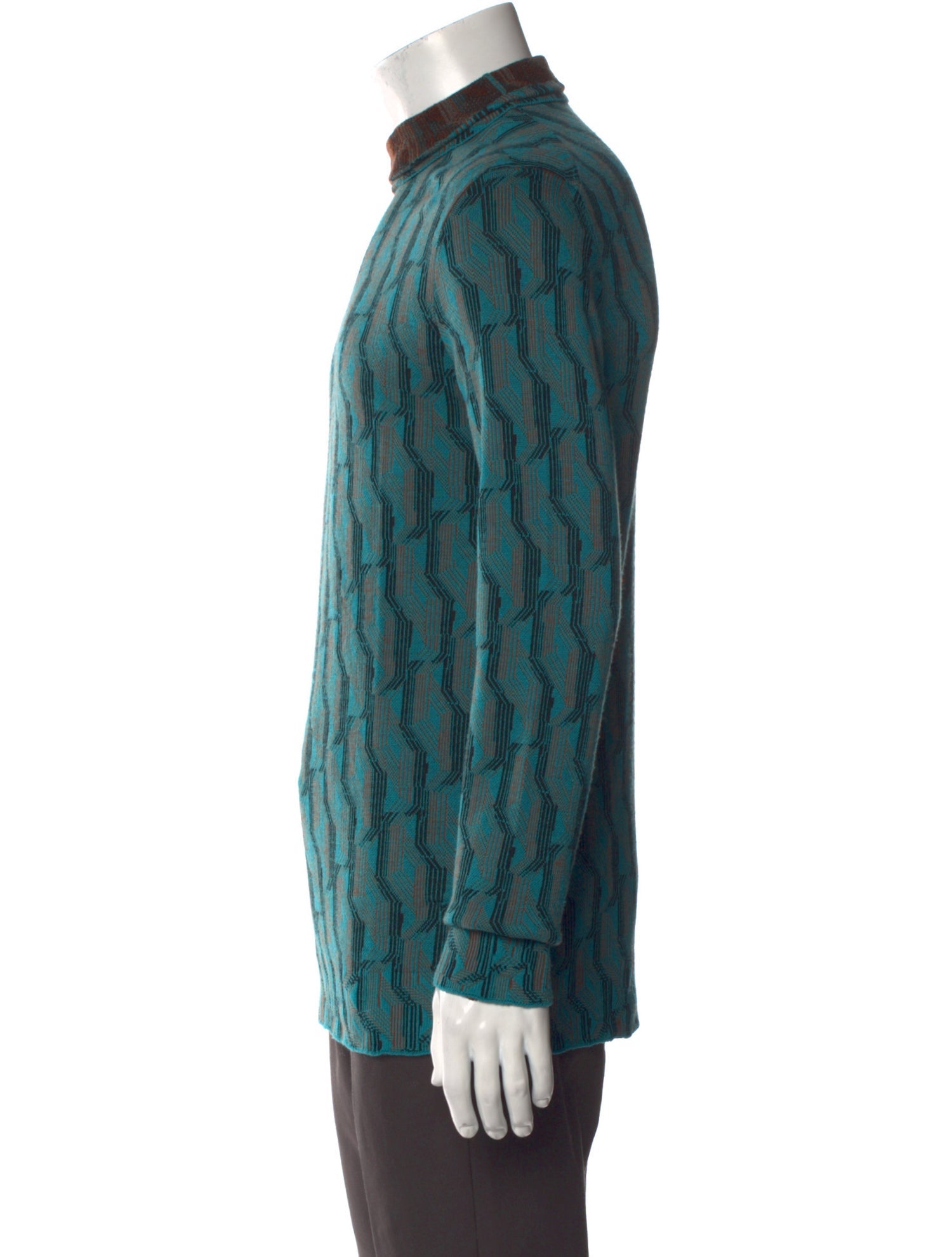 Prada 2021 Enameled Metal Triangle Pullover