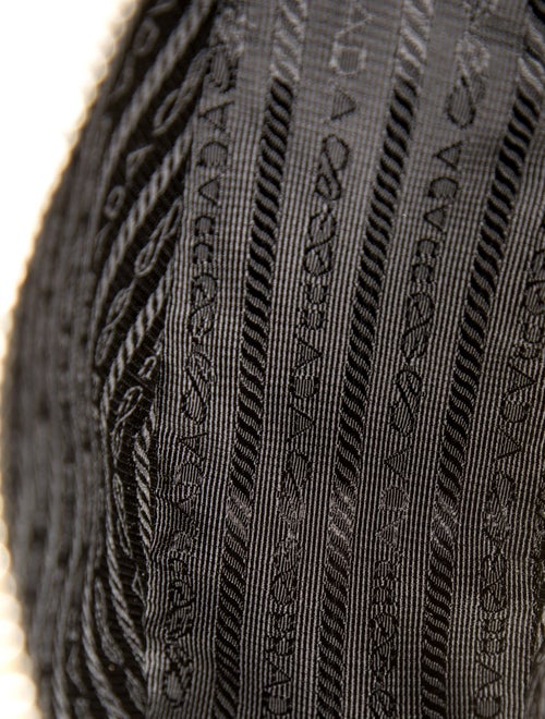 Prada Enameled Metal Triangle Triangle