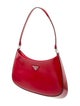 Prada Enameled Metal Triangle Cleo