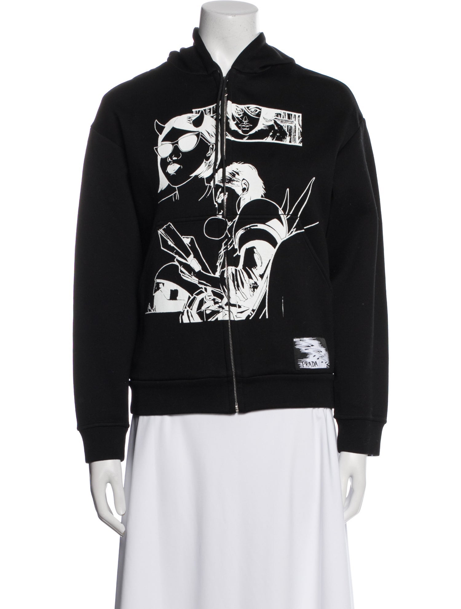 Prada 2018 Graphic Print Hoodie