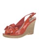 Prada Sport Patent Leather Bow Accents Espadrilles