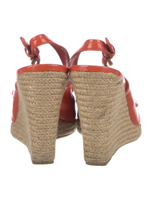 Prada Sport Patent Leather Bow Accents Espadrilles