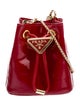 Prada Enameled Metal Triangle Bucket Bag