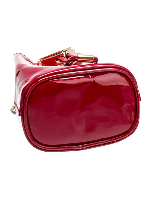 Prada Enameled Metal Triangle Bucket Bag