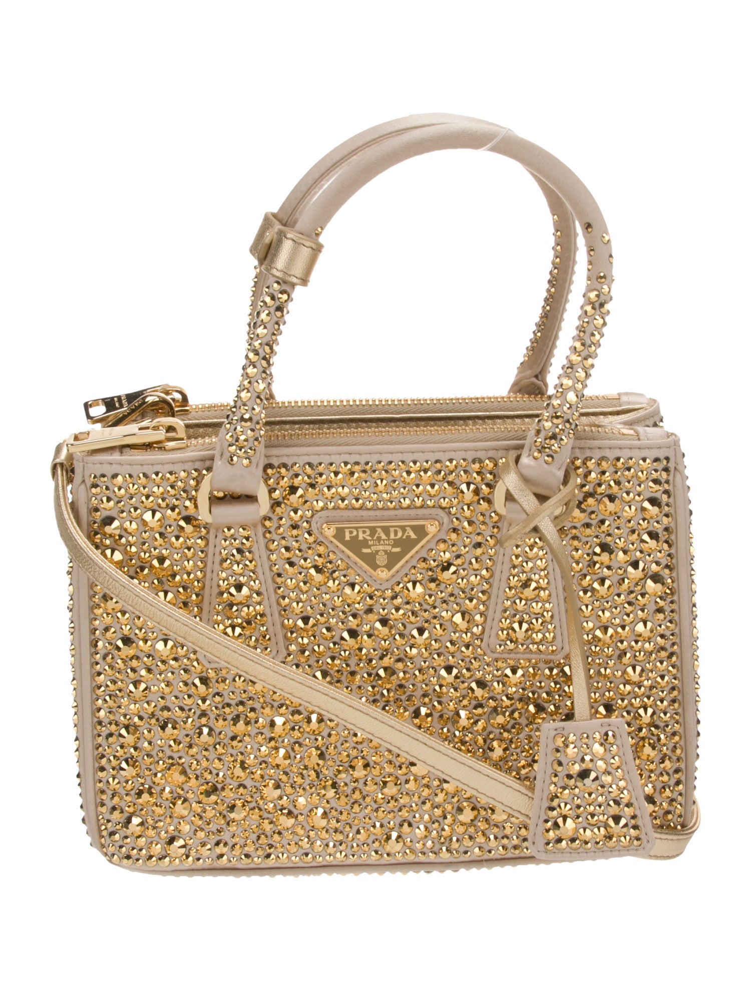 Prada Raso Galleria Double Zip Mini