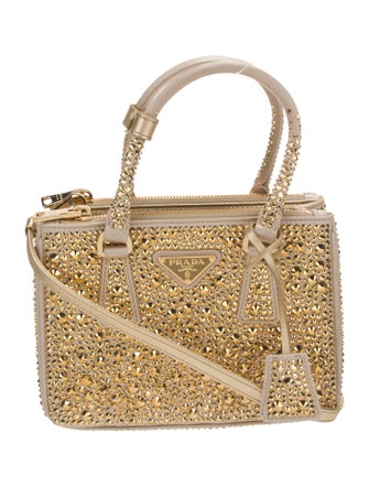 Prada Raso Galleria Double Zip Mini