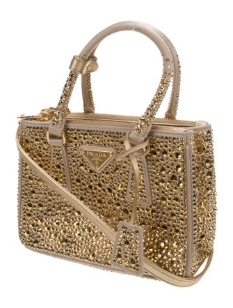 Prada Raso Galleria Double Zip Mini