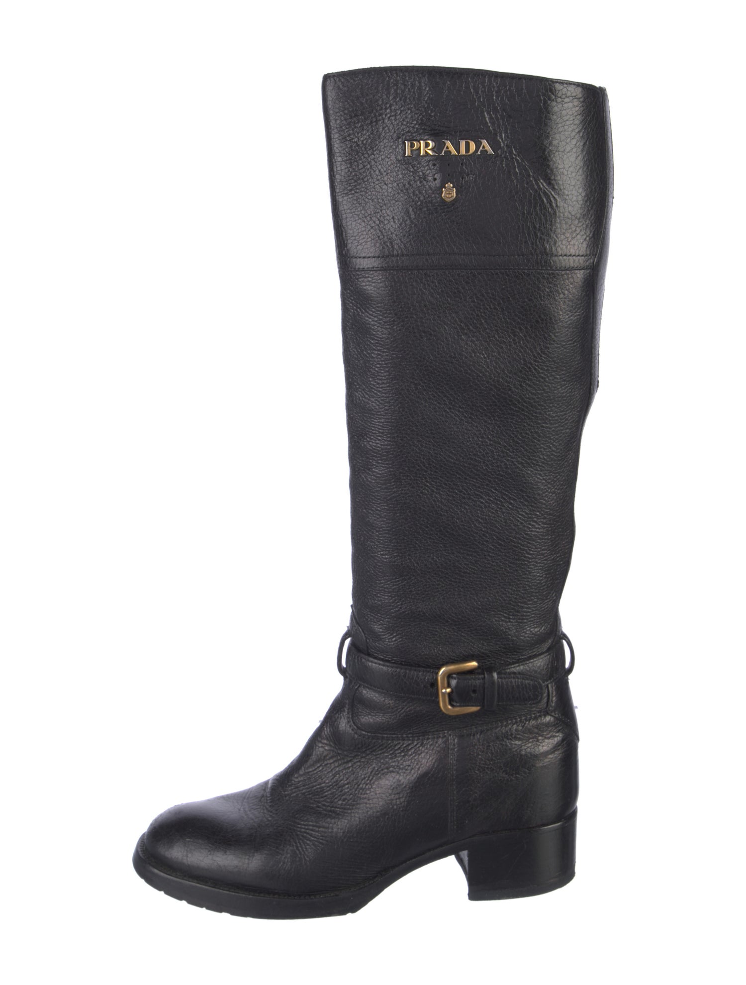 Prada Leather Riding Boots