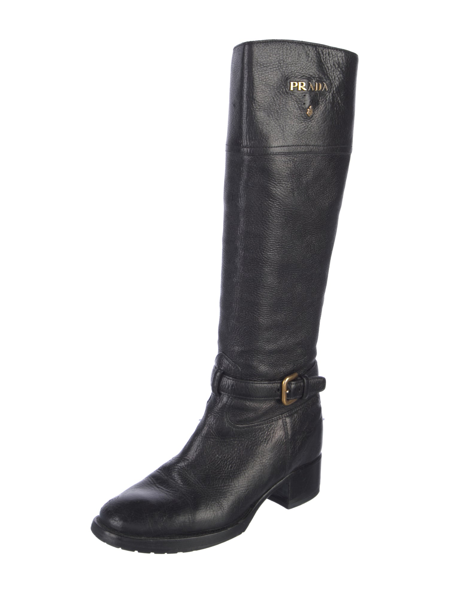 Prada Leather Riding Boots