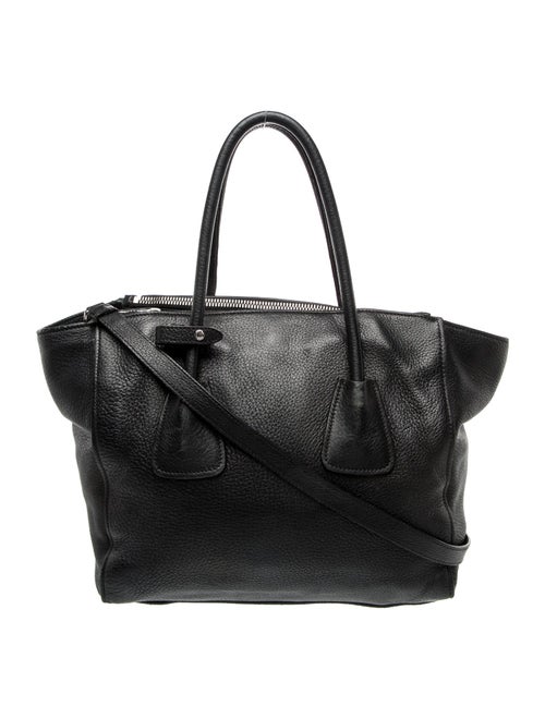 Prada Enameled Metal Triangle Twin