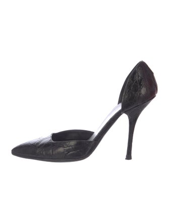 Prada Alligator D'Orsay Pumps
