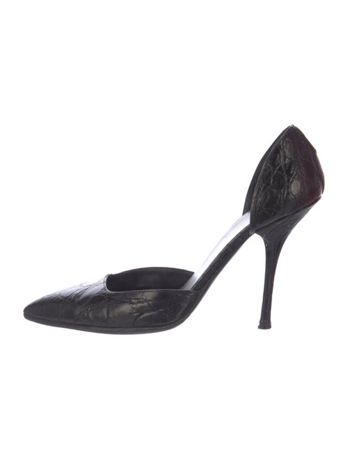 Prada Alligator D'Orsay Pumps